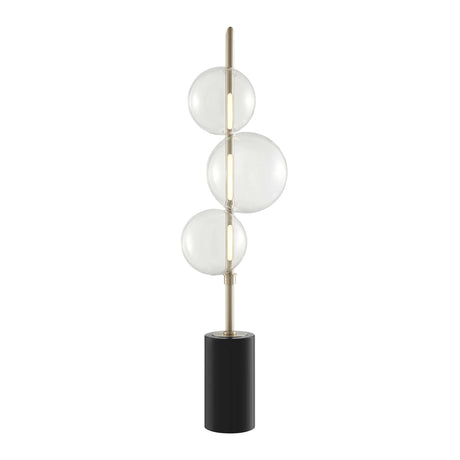 Aluminum and Glass Table Lamp // Satin Nickel