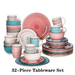 Load image into Gallery viewer, VANCASSO Bella Multicolor Stoneware Dinnerware Set – 16/32/48 Pieces
