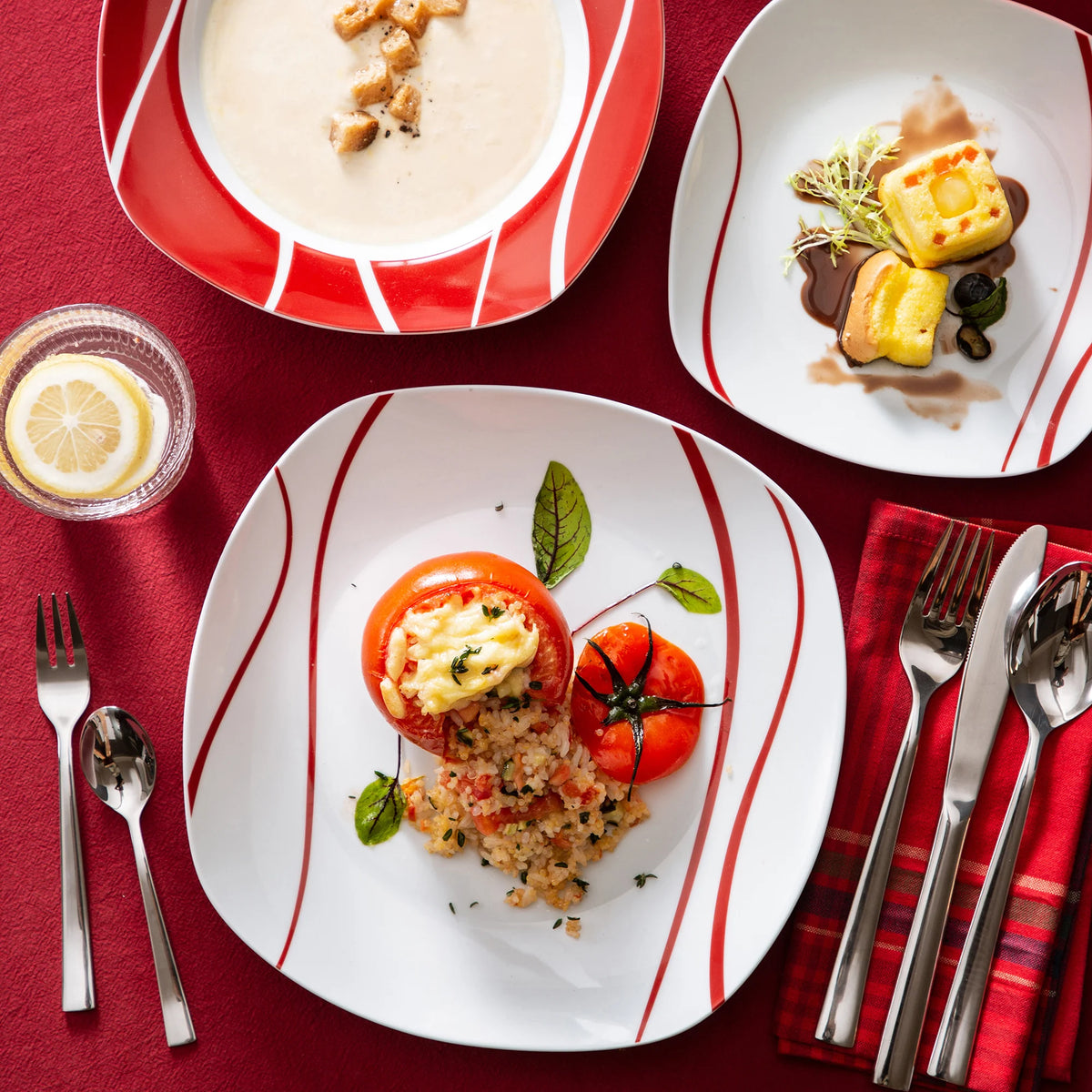 MALACASA Felisa 30-Piece Dinnerware Set