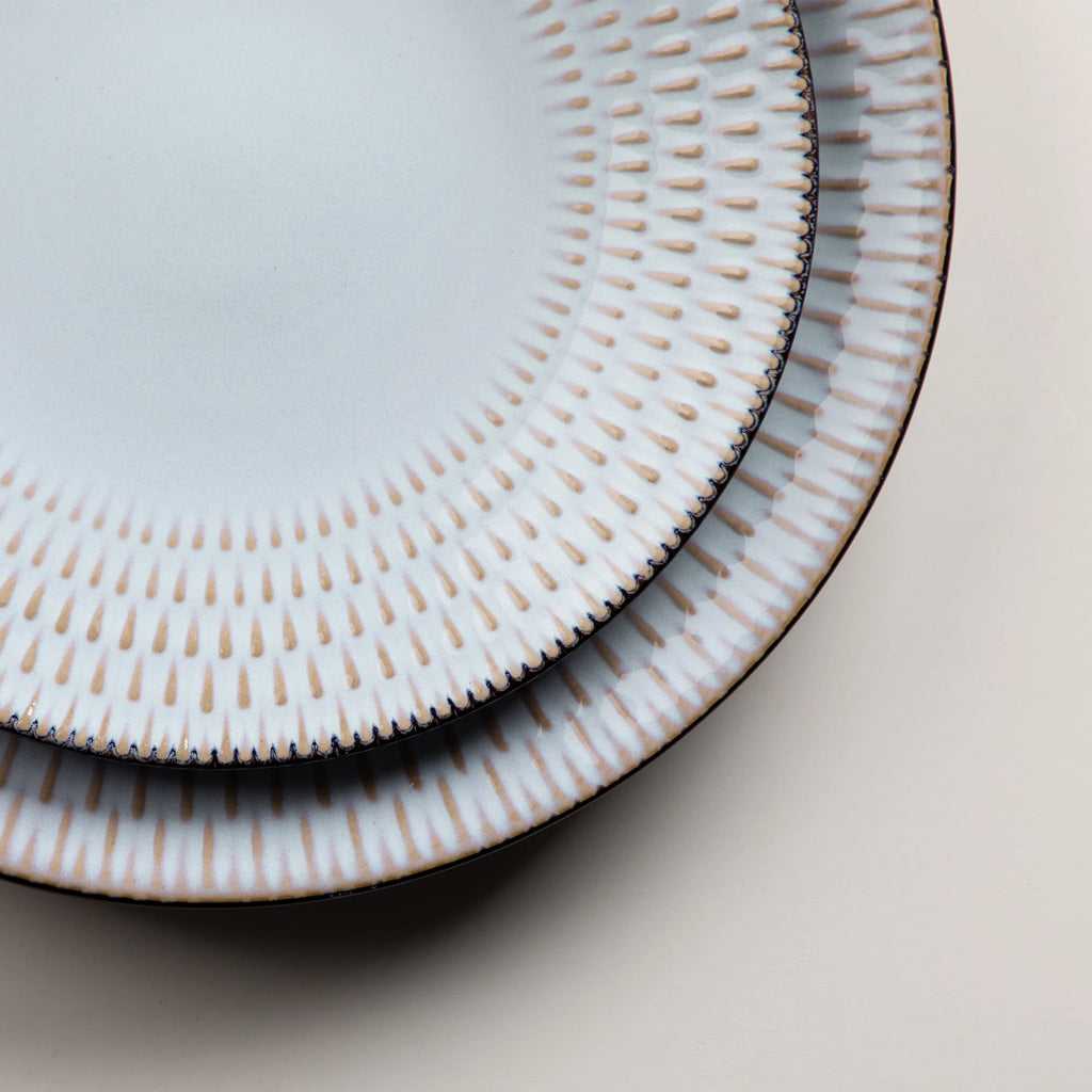 VANCASSO Pluvo Embossed Stoneware Dinnerware Set
