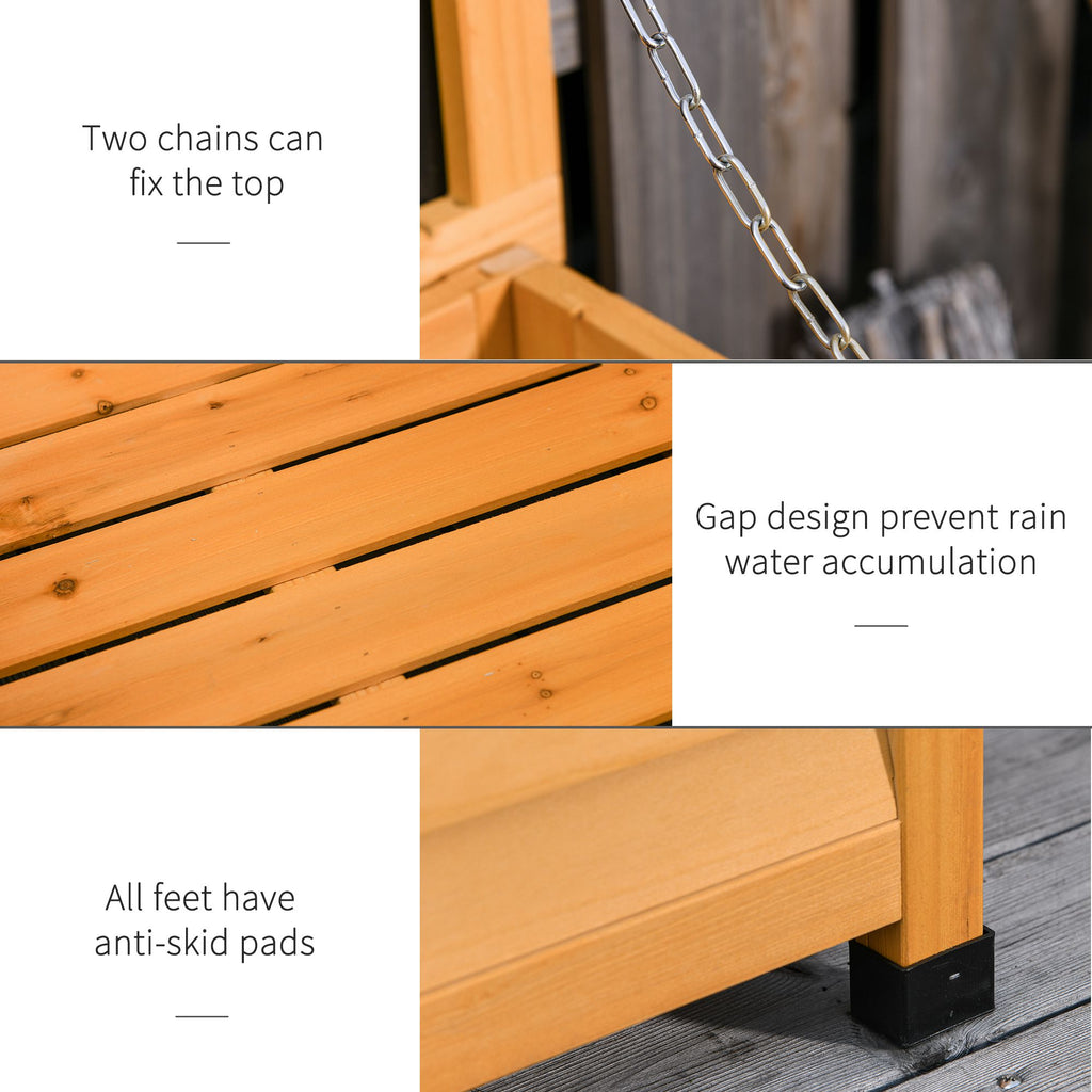 Langmere deck box support-chain and drainage-gap detail