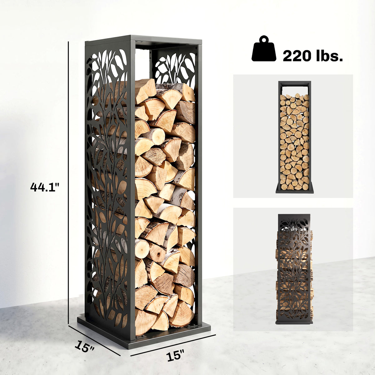 Emberwick Cutout Firewood Rack