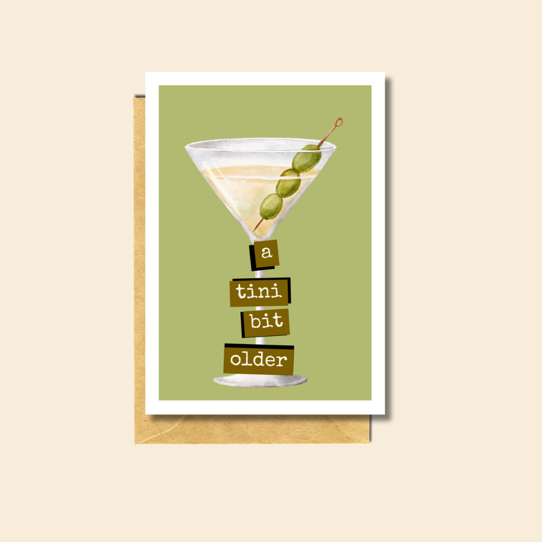 PärdēPress - A Tini Bit Older - Blank Greeting Card