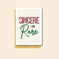 PärdēPress - Sincere + Rare - Blank Greeting Card