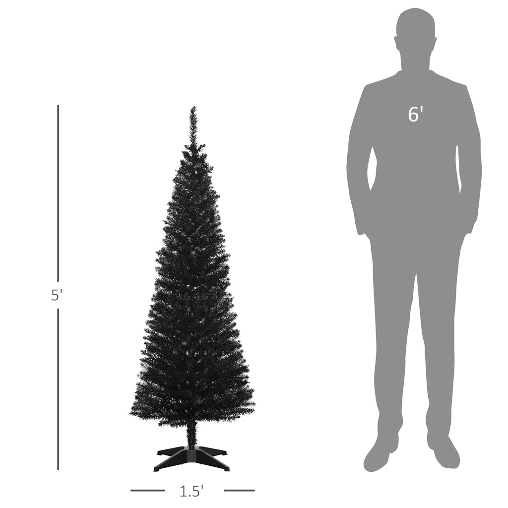Noirspire 5 ft tree shown beside a height comparison