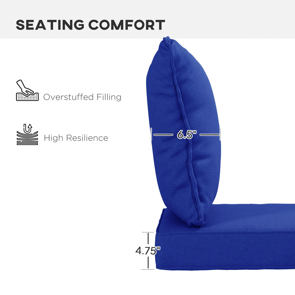 Bayweave Outdoor Chair Cushion Set of 4 - Blue