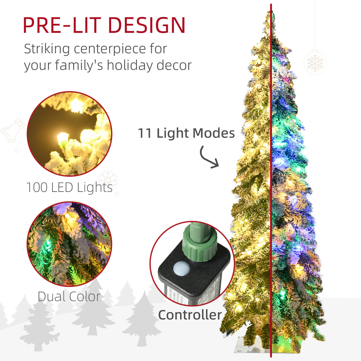 Frostbeam Dual-Color Pencil Christmas Tree