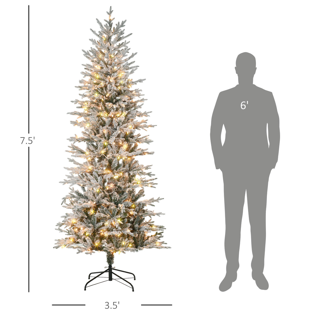 Winterglow Pre-Lit Flocked Christmas Tree