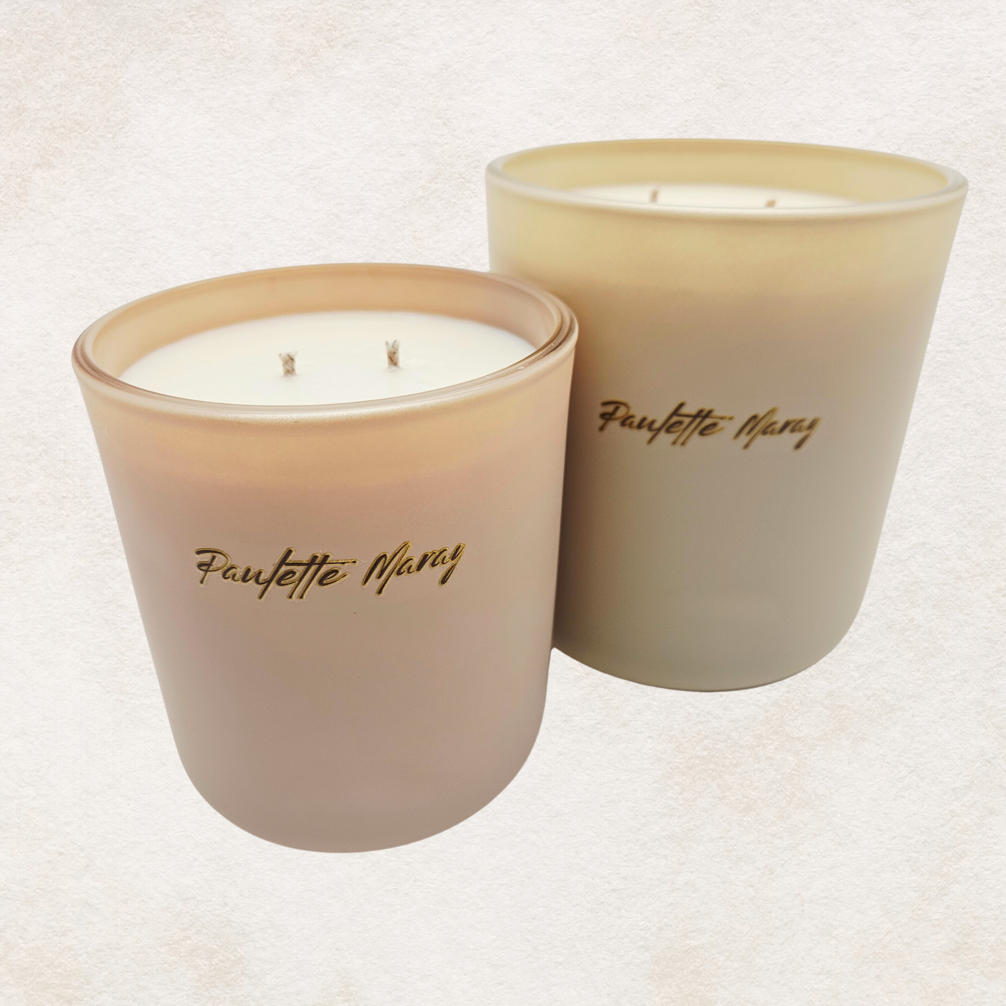 Sweetness & Saffron Signature Luxe Soy Candle – Matte Blush Glass